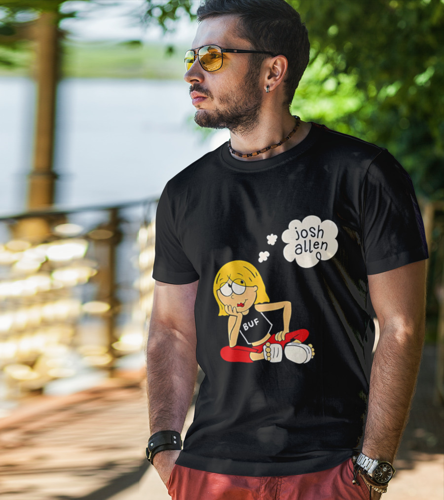 Lizzie McGuire BUF Josh Allen Dreaming Cartoon T-Shirt