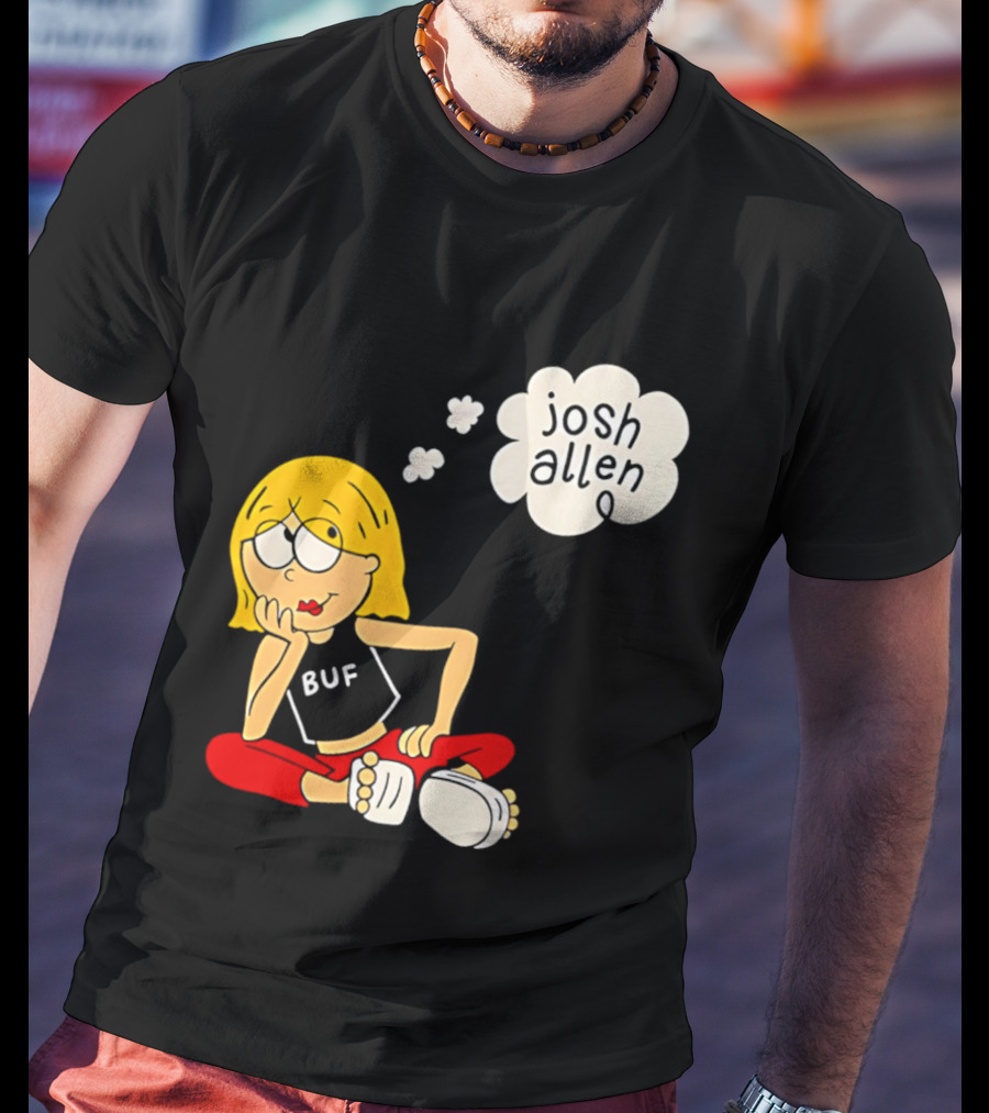 Lizzie McGuire BUF Josh Allen Dreaming Cartoon T-Shirt