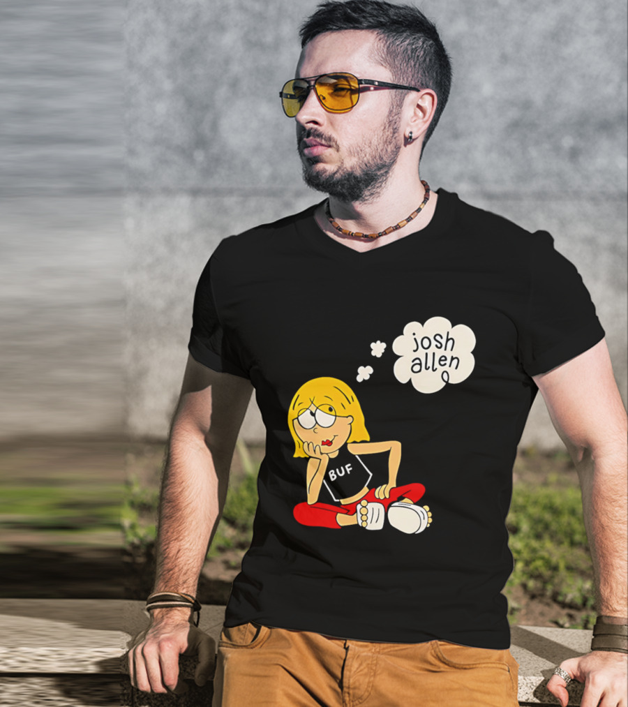 Lizzie McGuire BUF Josh Allen Dreaming Cartoon T-Shirt
