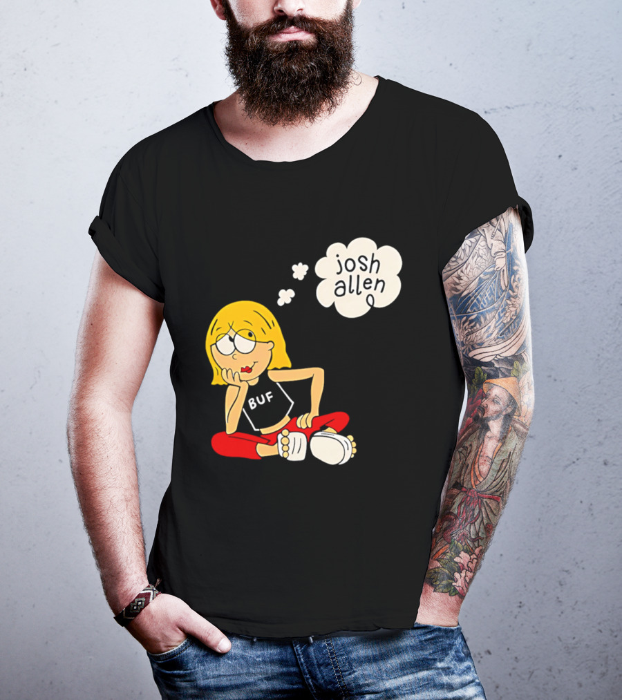 Lizzie McGuire BUF Josh Allen Dreaming Cartoon T-Shirt
