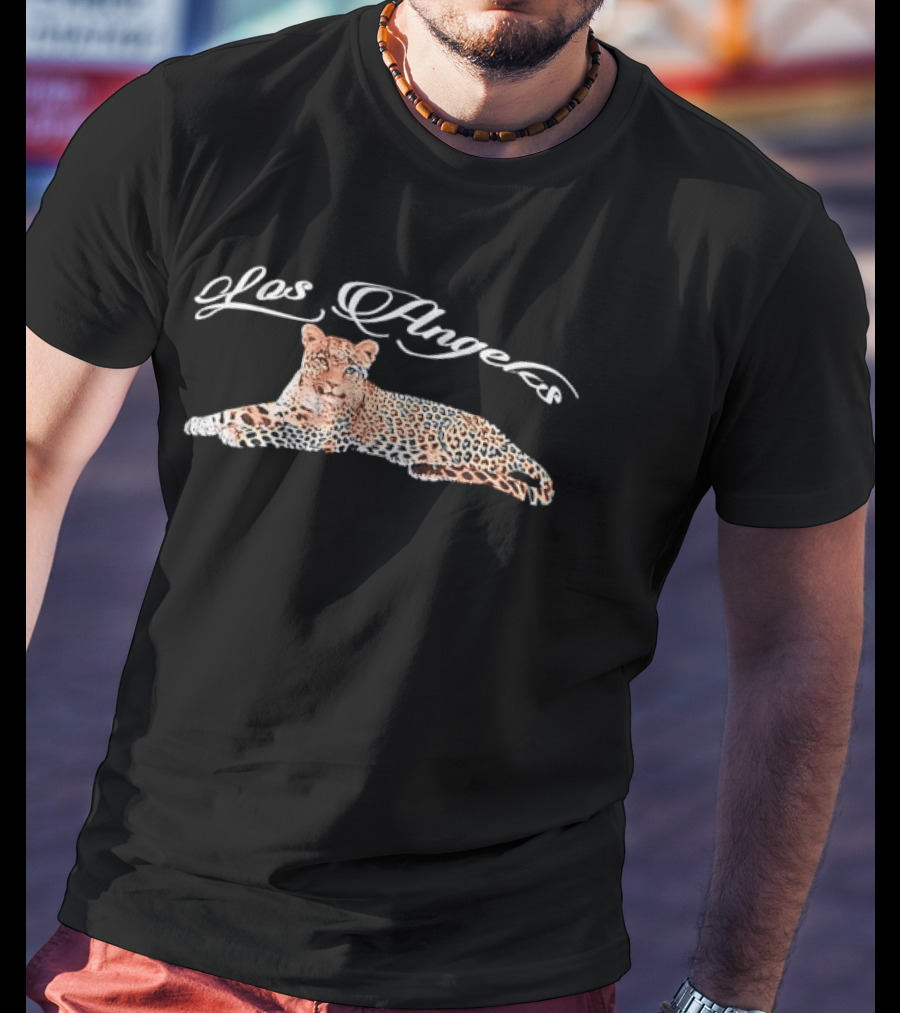 Los Angeles Spotted Leopard Lying Down T-Shirt