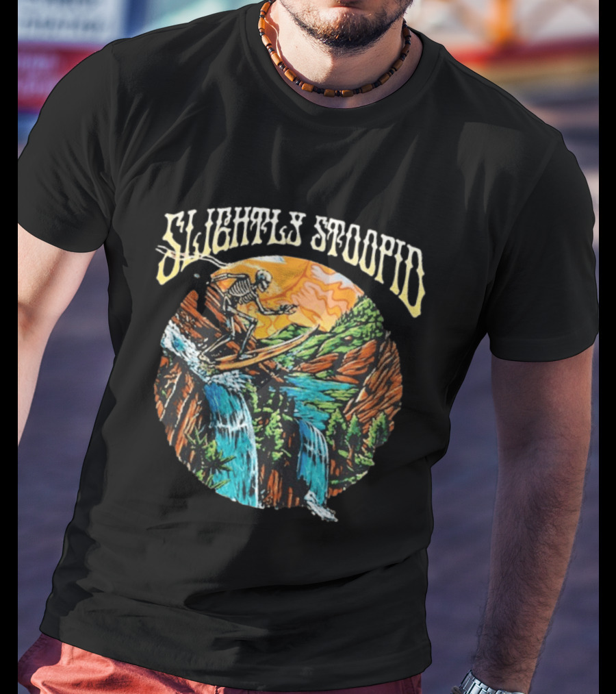 Slightly Stoopid Skeleton Surfing Red Rocks August 8 2026 T-Shirt