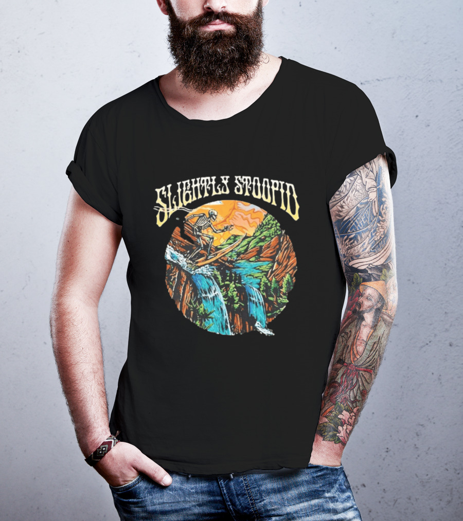 Slightly Stoopid Skeleton Surfing Red Rocks August 8 2026 T-Shirt