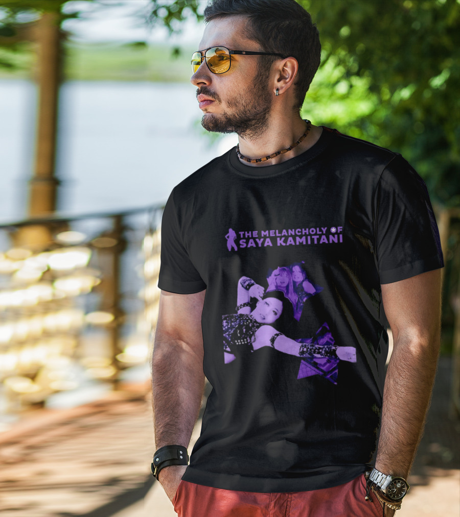 The Melancholy Of Saya Kamitani Purple Aesthetic T-Shirt