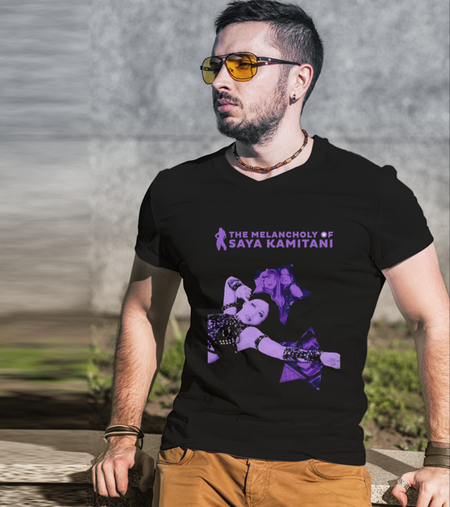 The Melancholy Of Saya Kamitani Purple Aesthetic T-Shirt