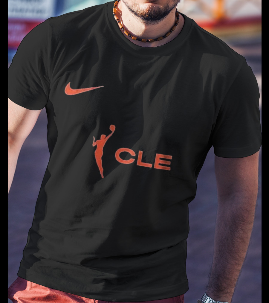 Nike WNBA Cleveland Basketball Icon CLE Orange T-Shirt