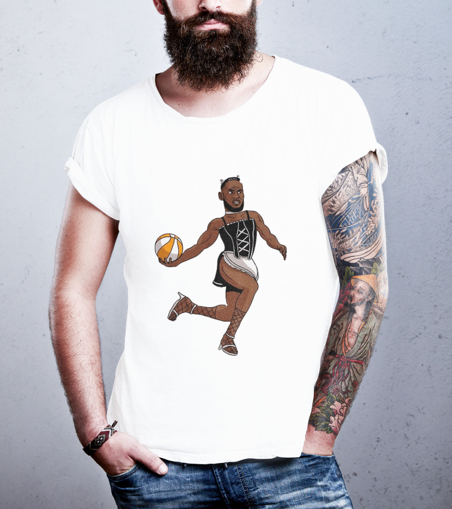 LeBron James Maid Outfit Basketball Crossover WNBA Fantasy T-Shirt