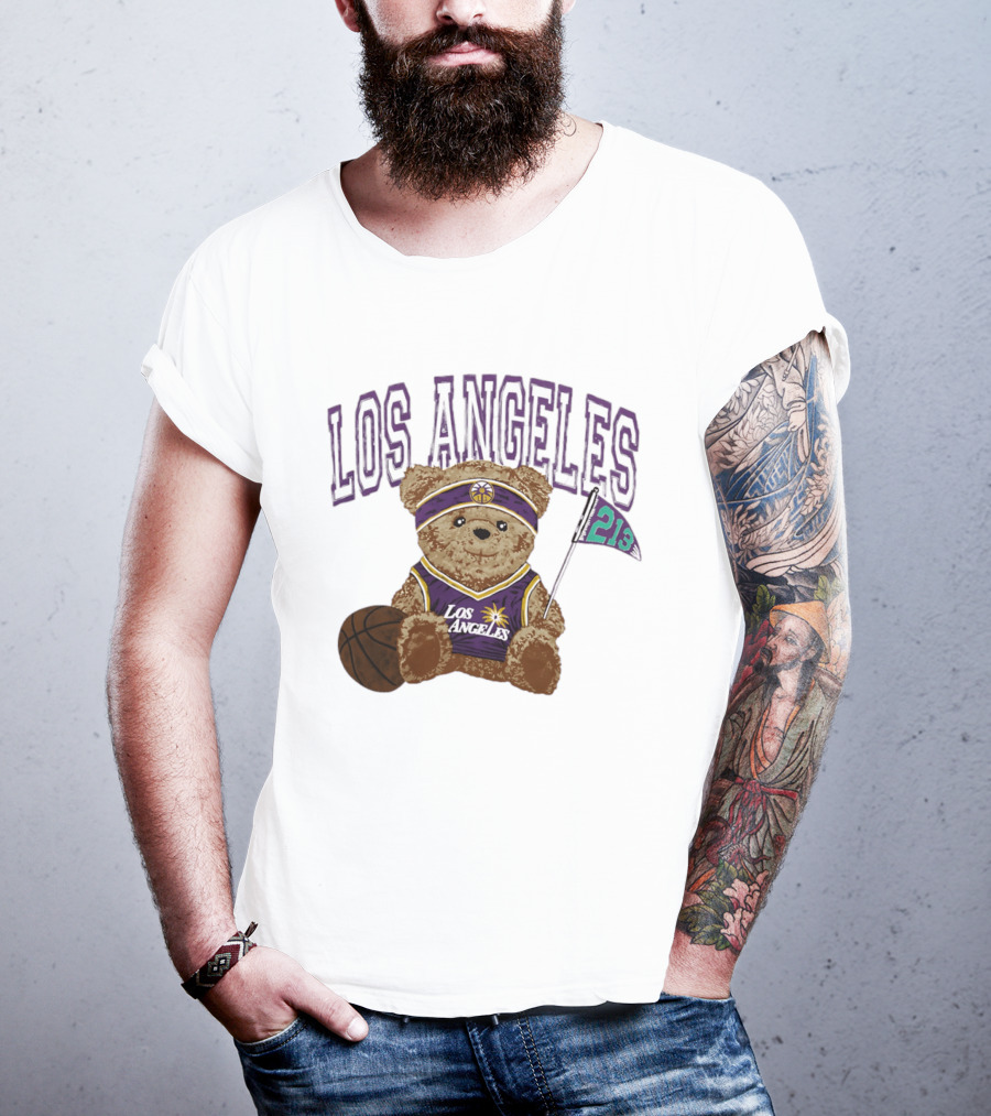 Los Angeles Basketball Bear 213 Team Spirit T-Shirt
