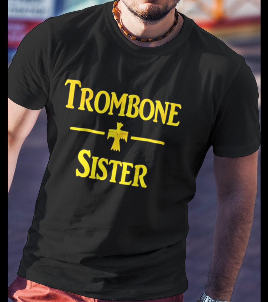 Trombone Sister Yellow Thunderbird Between Lines T-Shirt