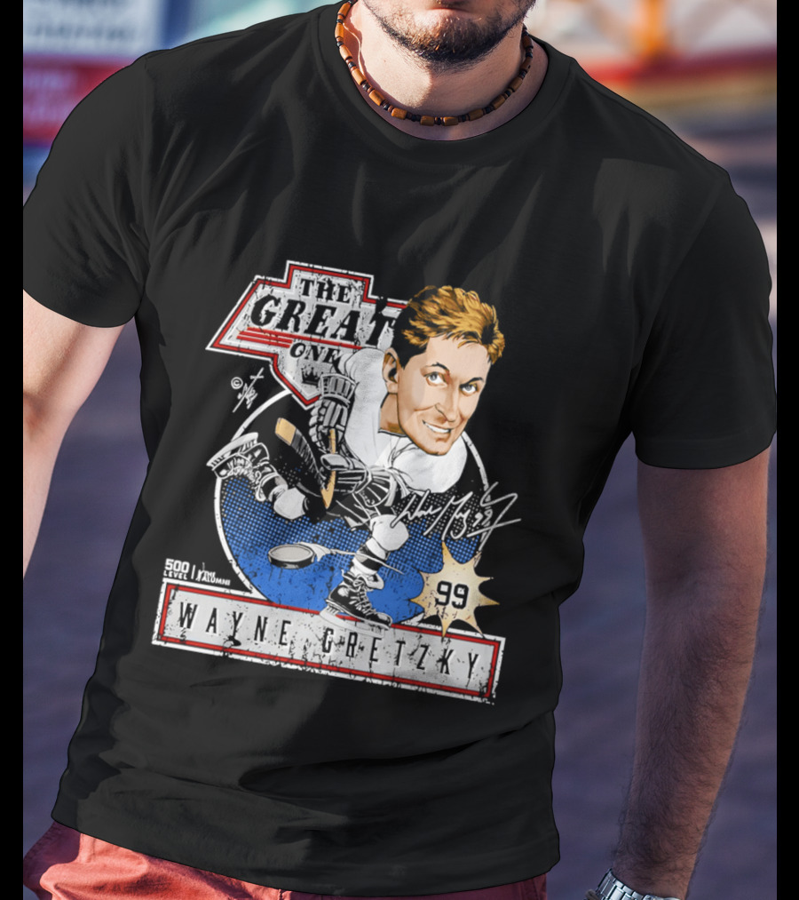 Wayne Gretzky The Great One Los Angeles Kings Caricature Bruce Stark Collection 99 T-Shirt