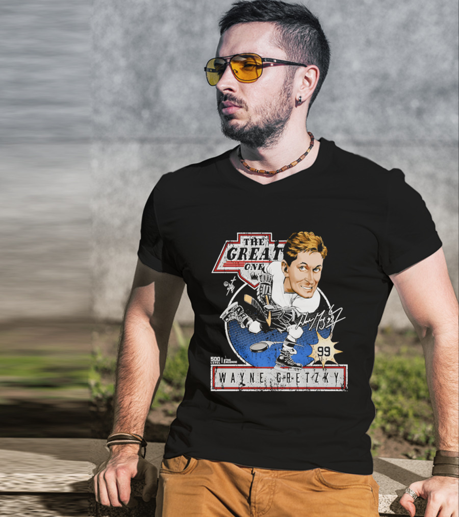 Wayne Gretzky The Great One Los Angeles Kings Caricature Bruce Stark Collection 99 T-Shirt