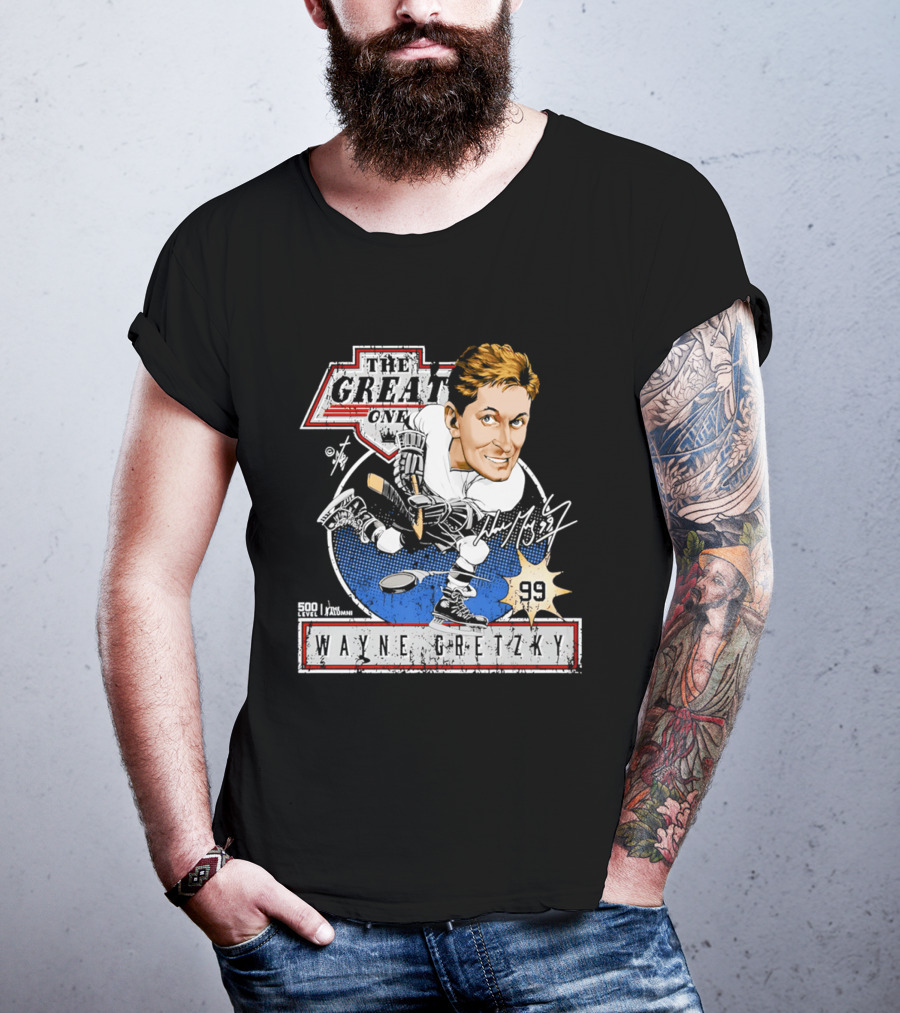 Wayne Gretzky The Great One Los Angeles Kings Caricature Bruce Stark Collection 99 T-Shirt
