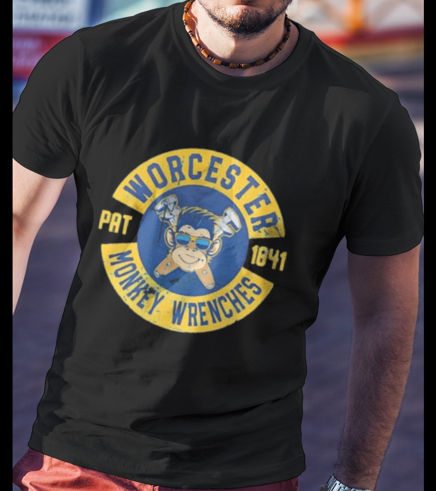Worcester Pat 1841 Monkey Wrenches Monkey T-Shirt
