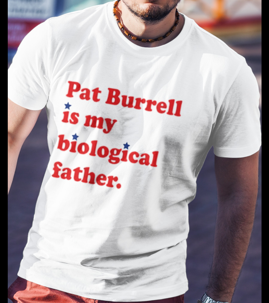 Pat Burrell Is My Biological Father Red Blue Star Dots T-Shirt