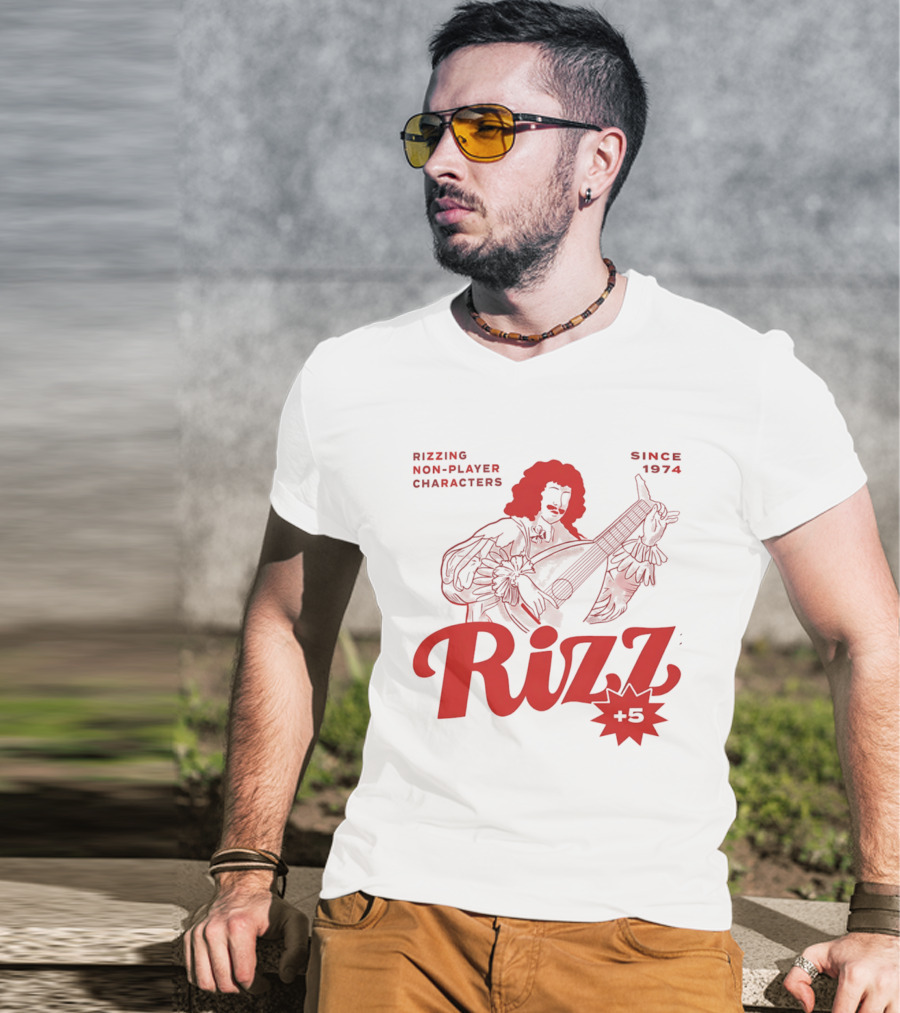 Rizzing Non Player Characters Since 1974 Rizz +5 Bard T-Shirt