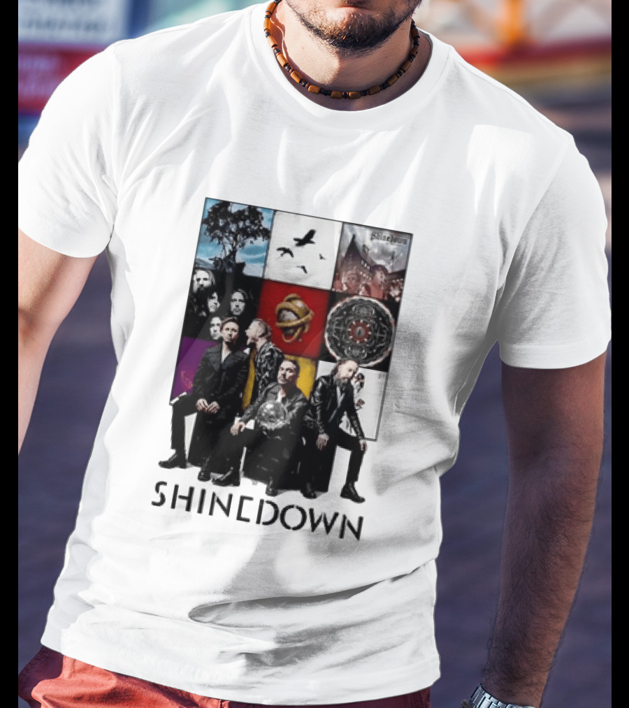 Shinedown Us And Them Album Cover Band Members Collage T-Shirt
