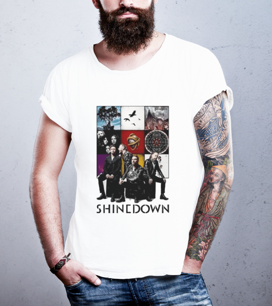 Shinedown Us And Them Album Cover Band Members Collage T-Shirt