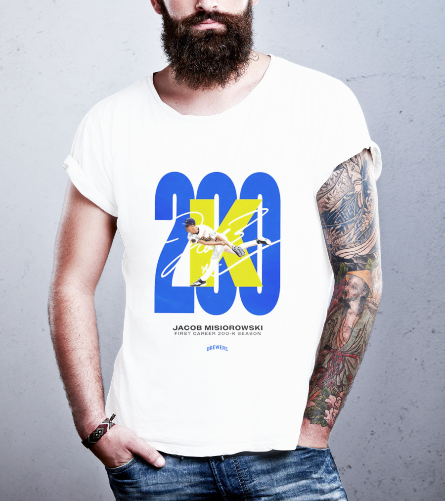 Jacob Misiorowski First Career 200 K Season Brewers 200K T-Shirt