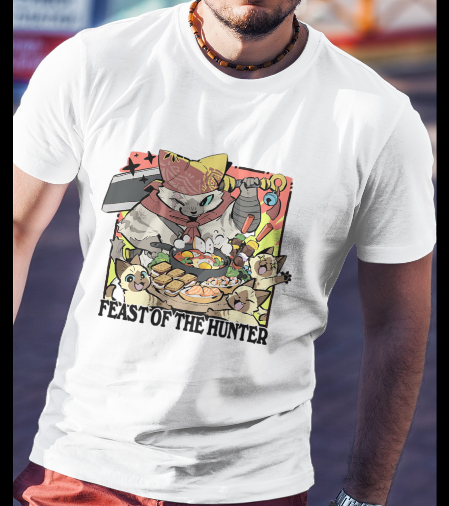 Feast Of The Hunter Cats Cooking Sushi And Food Celebration T-Shirt