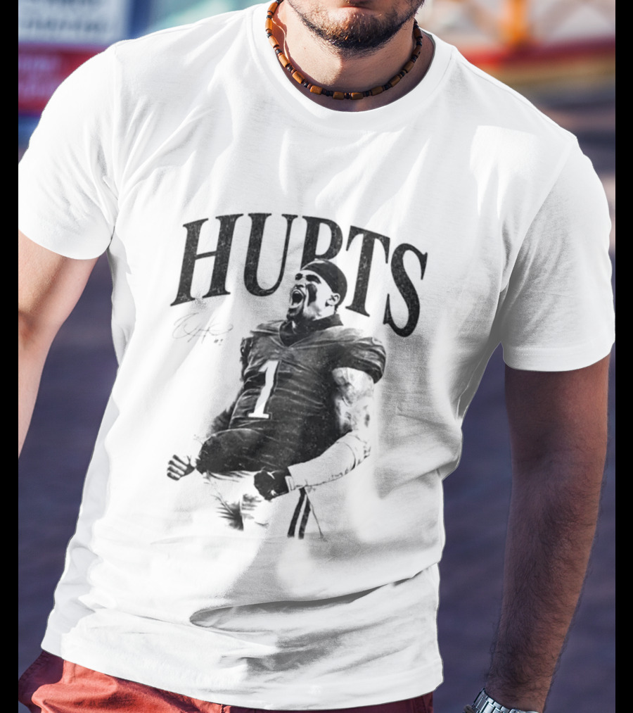 Jalen Hurts Philadelphia Eagles Number One Signature Football Player T-Shirt