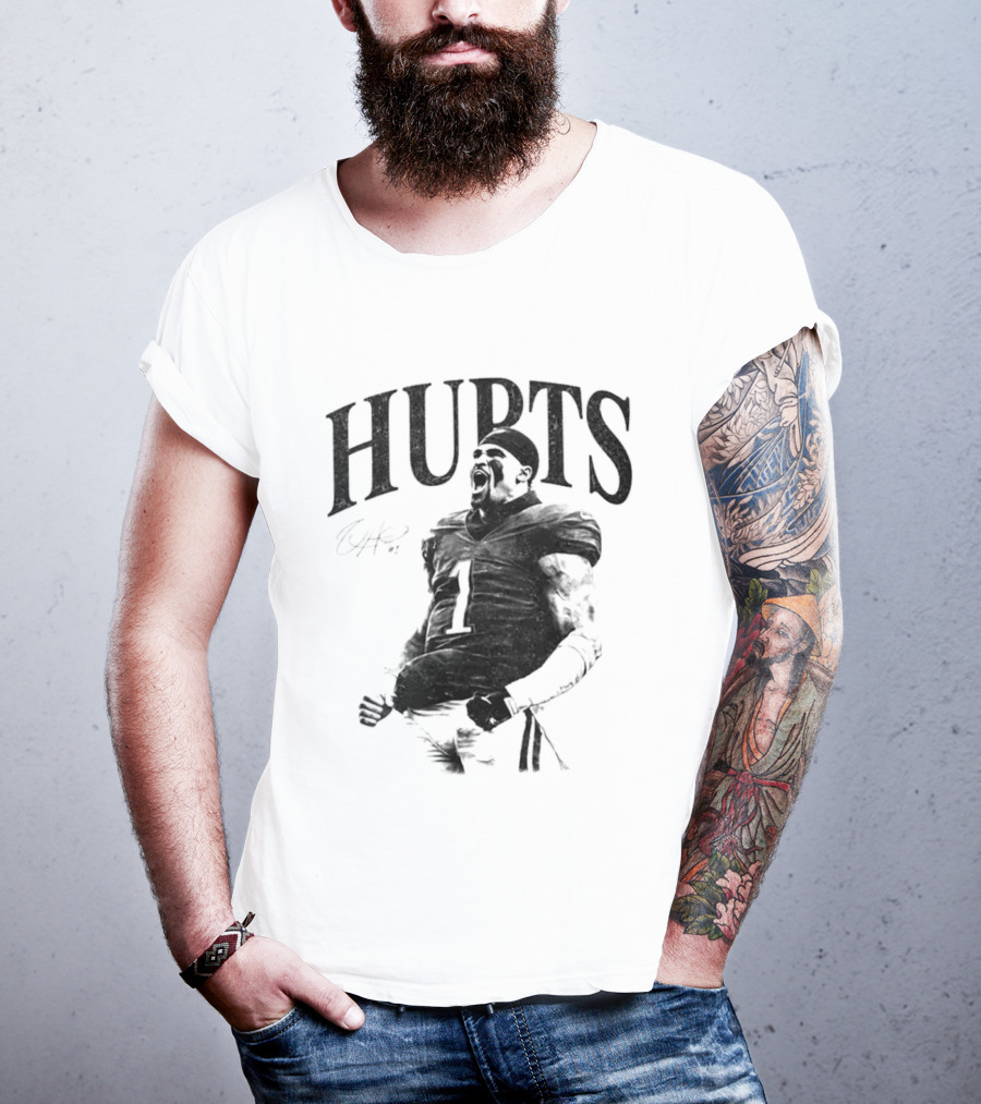 Jalen Hurts Philadelphia Eagles Number One Signature Football Player T-Shirt