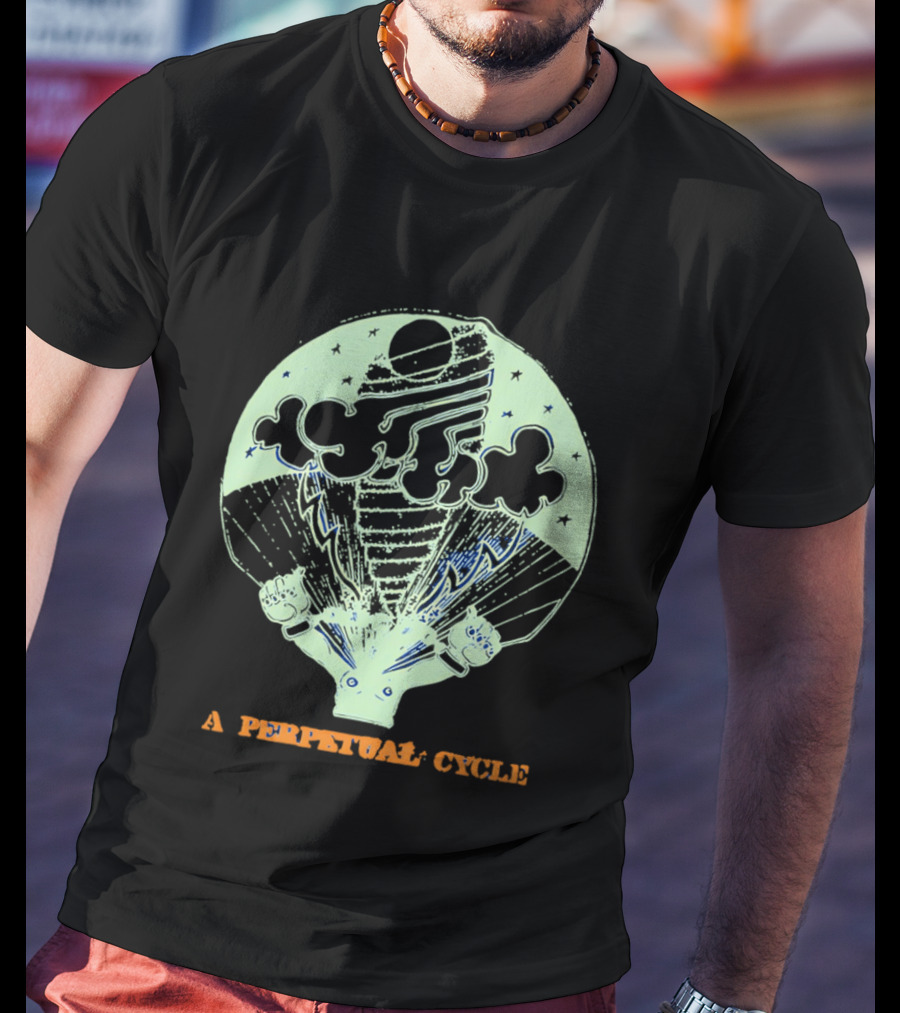 A Perpetual Cycle Tornado 4545 Hands Clouds Stars T-Shirt