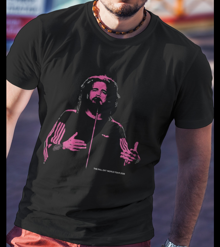 J. Cole The Fall Off World Tour 2026 Pink T-Shirt