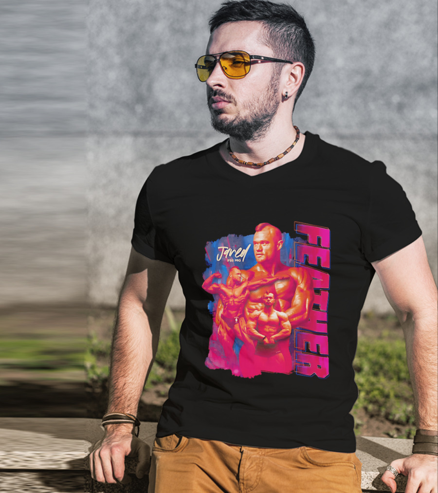 Jared Feather IFBB Pro Bodybuilding Champion Bold Visual T-Shirt