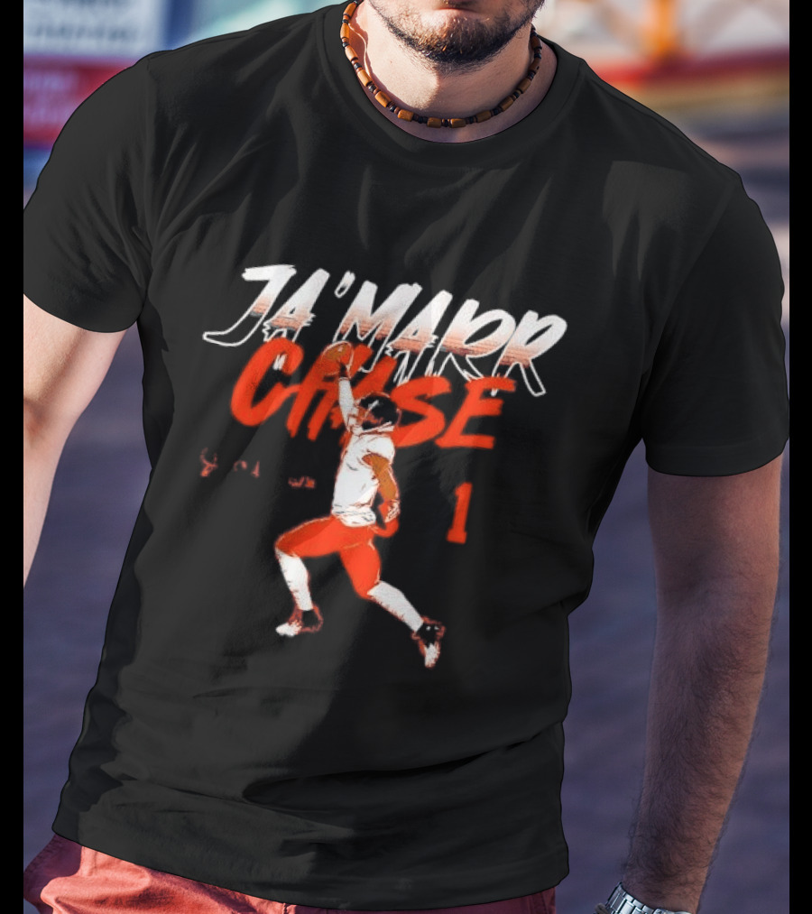 Cincinnati Bengals Ja'Marr Chase One Handed Catch 1 Receiver T-Shirt
