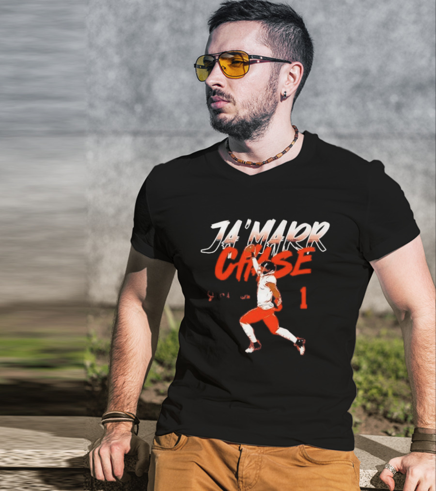 Cincinnati Bengals Ja'Marr Chase One Handed Catch 1 Receiver T-Shirt