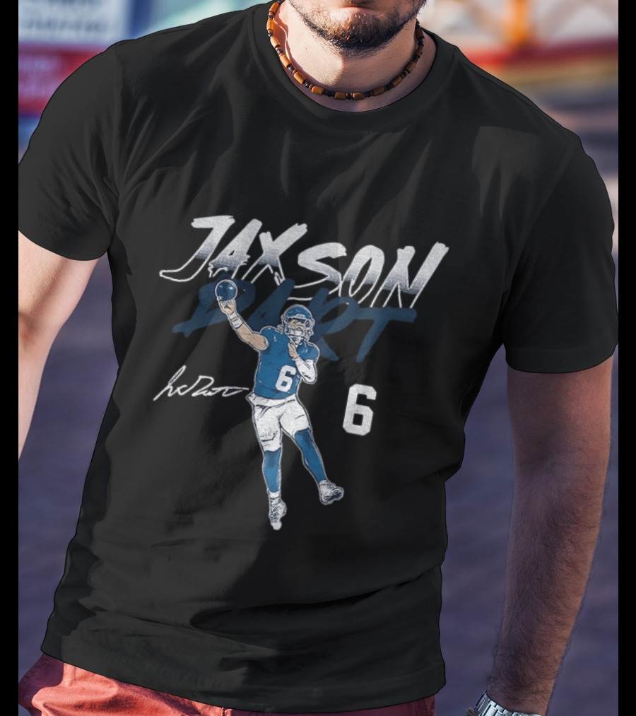 Jaxson Dart New York Giants Quarterback Number 6 Football Player T-Shirt