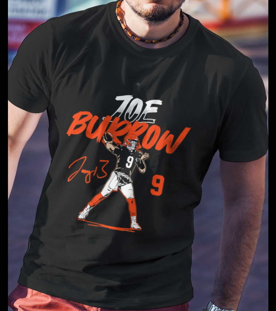 Cincinnati Bengals Joe Burrow Joey B 9 Quarterback Football T-Shirt