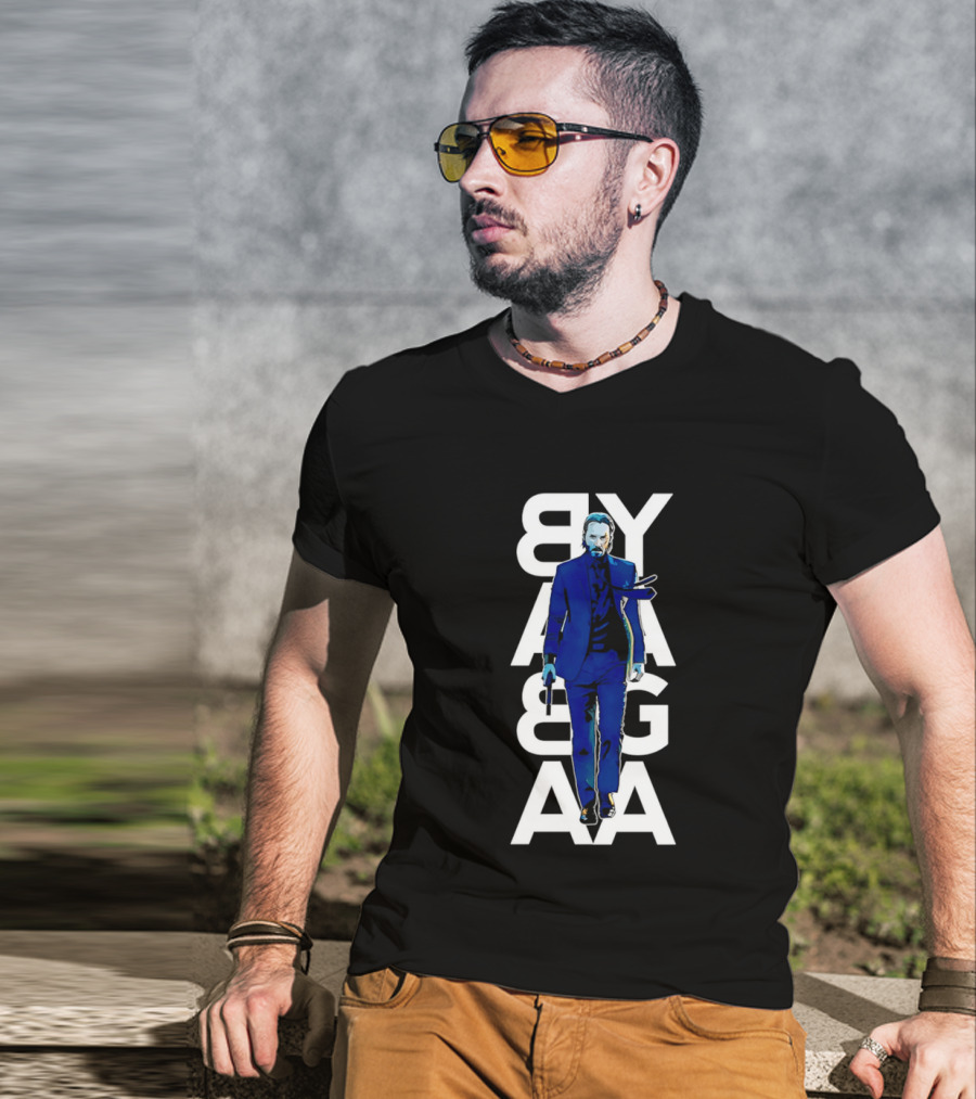 John Wick Baba Yaga Blue Suit Walking Gun T-Shirt