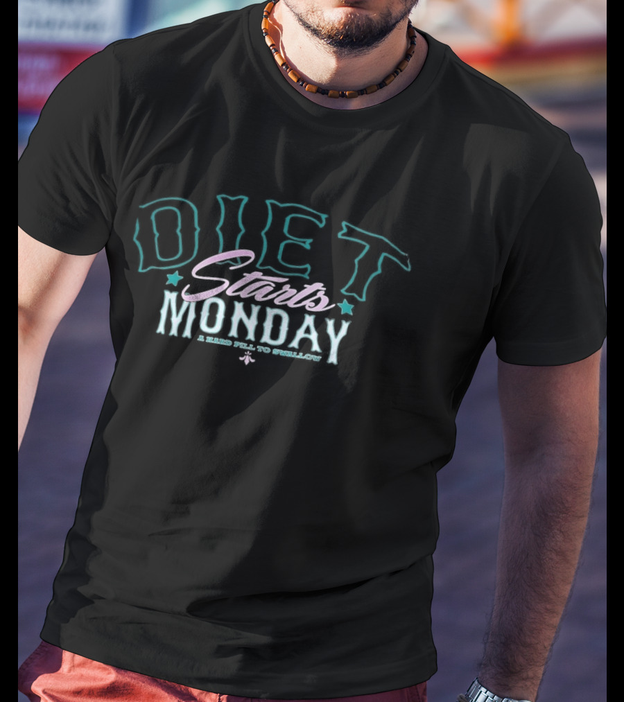 Diet Starts Monday Jumbo Colorful T-Shirt