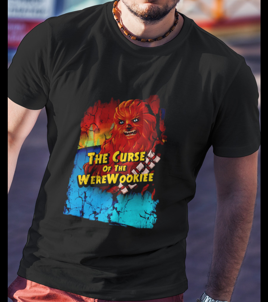 The Curse Of The WereWookiee Retro Horror Monster Mashup T-Shirt