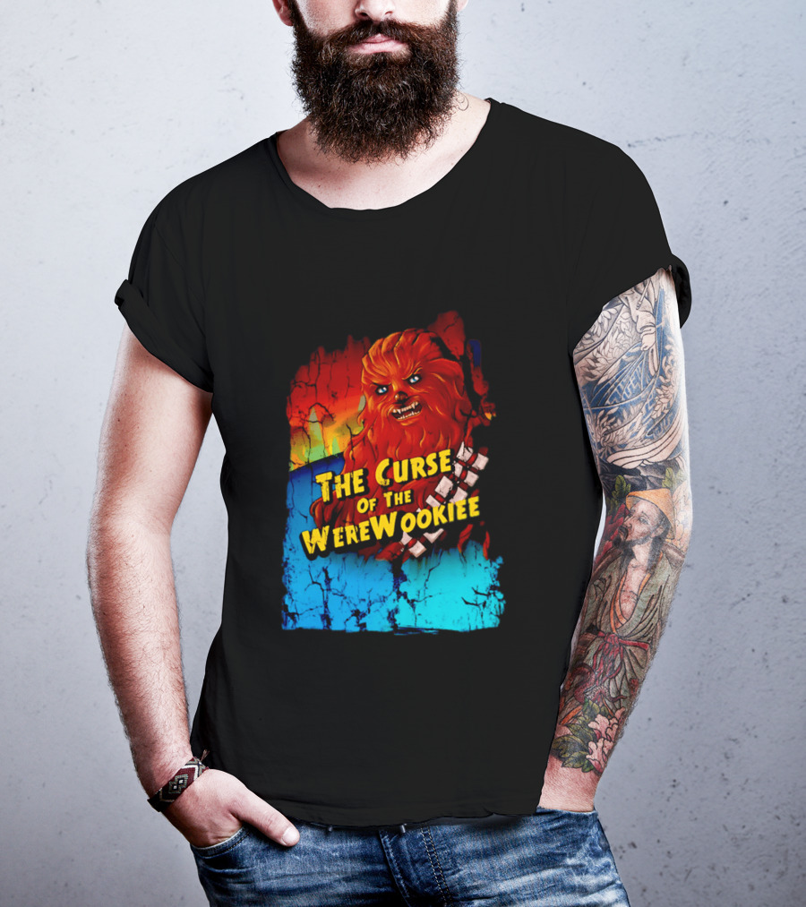 The Curse Of The WereWookiee Retro Horror Monster Mashup T-Shirt