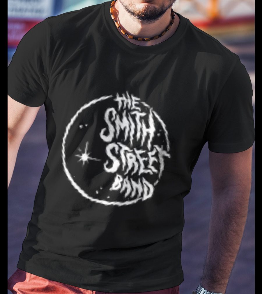 The Smith Street Band Black Moon Design White Circular T-Shirt