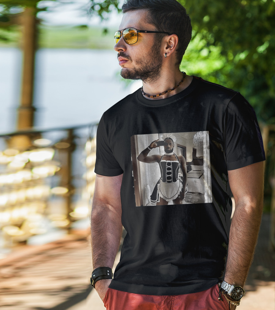 LeBron James Maid Costume Selfie T-Shirt