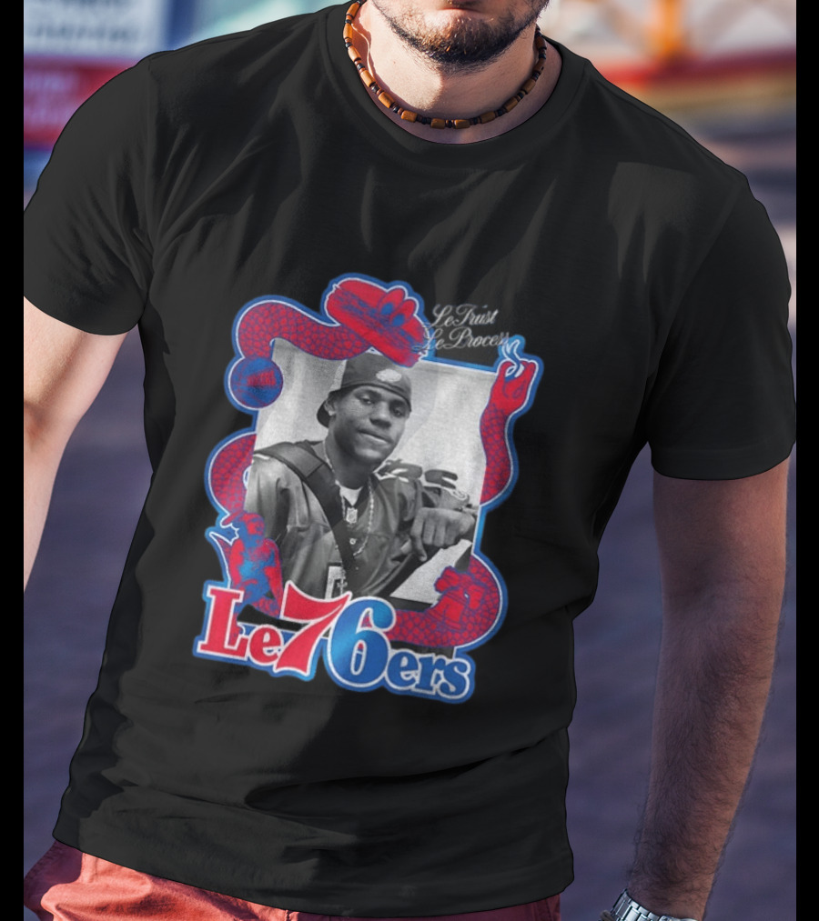 LeTrust LeProcess LeBron James Le76ers Snake Motif T-Shirt