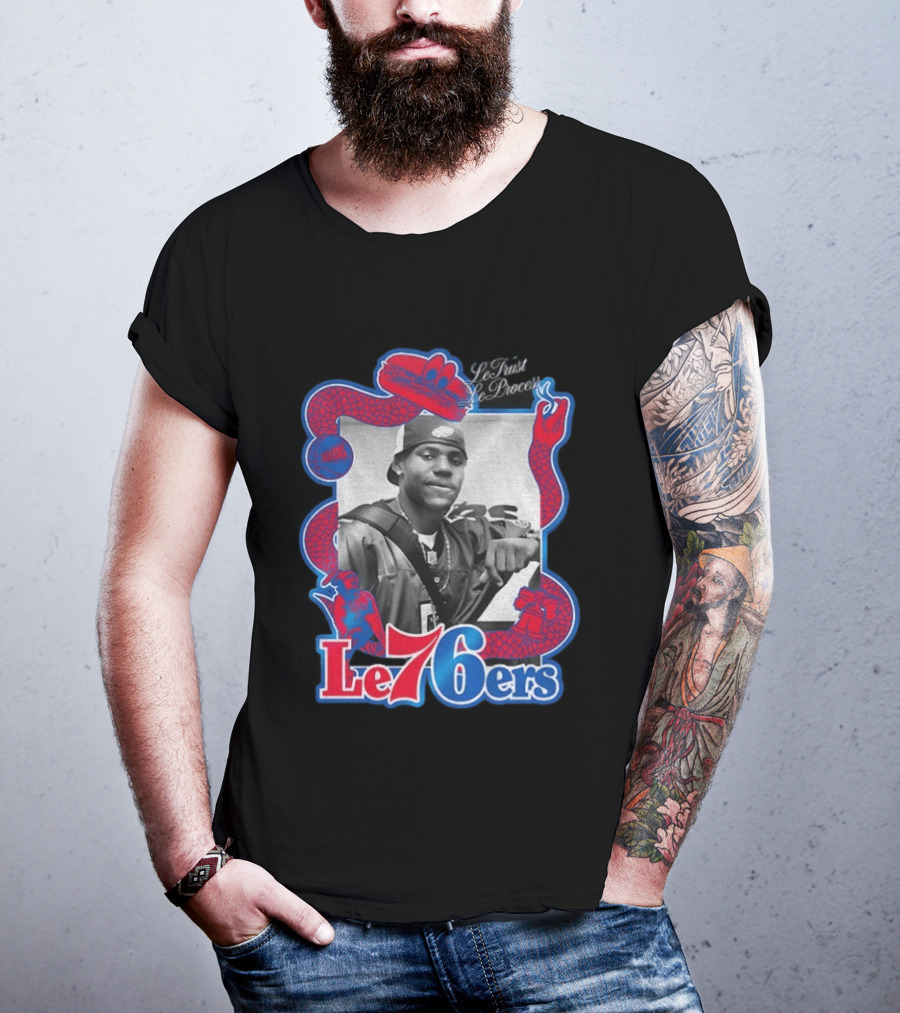LeTrust LeProcess LeBron James Le76ers Snake Motif T-Shirt