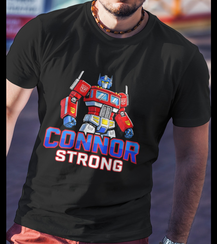 Connor Strong Transformers Optimus Prime Robot Cartoon T-Shirt