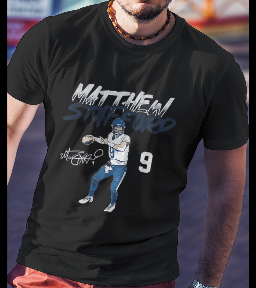 Matthew Stafford Number 9 Detroit Lions Football Player T-Shirt