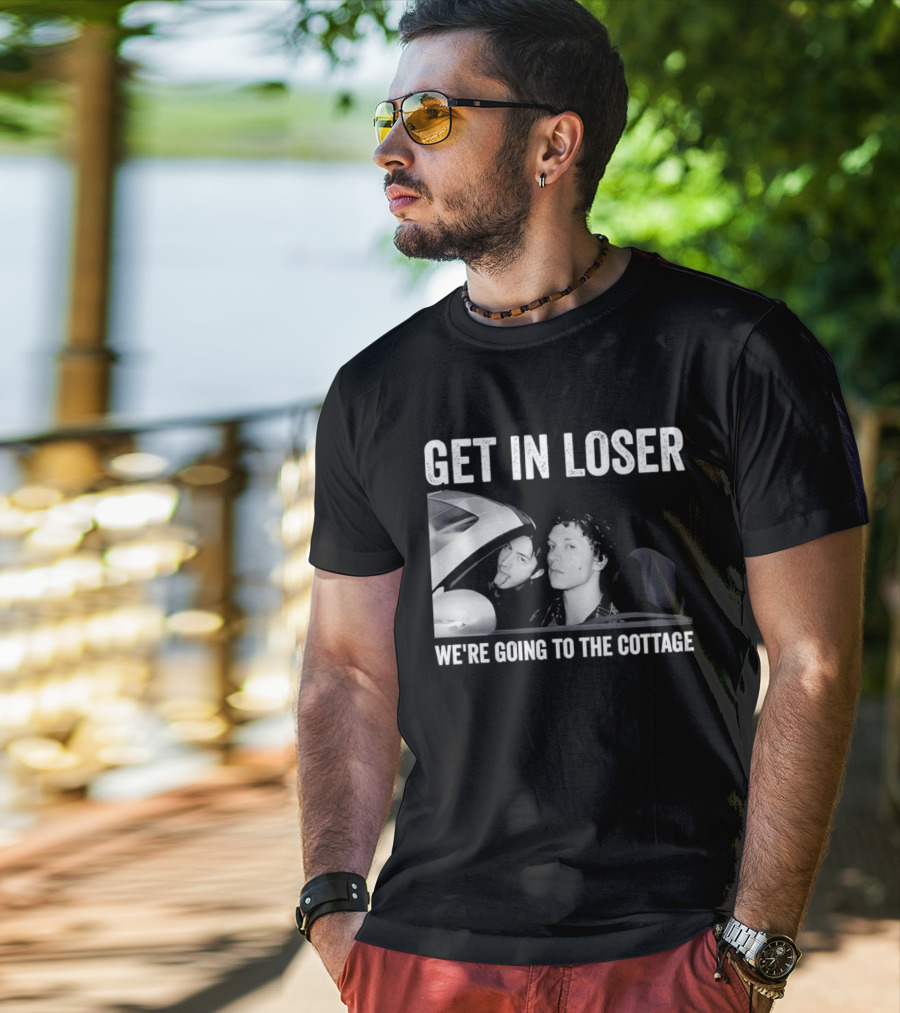 Get In Loser We're Going To The Cottage With Mannequin And Car T-Shirt