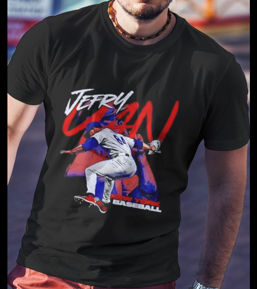 Jefry Yan New York Baseball Bootleg Pitcher Action Photo T-Shirt