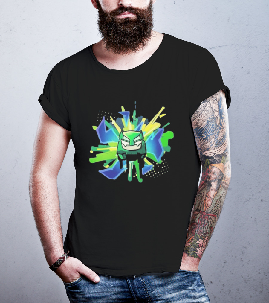 Vortrox Graffiti Green Blue Splash T-Shirt