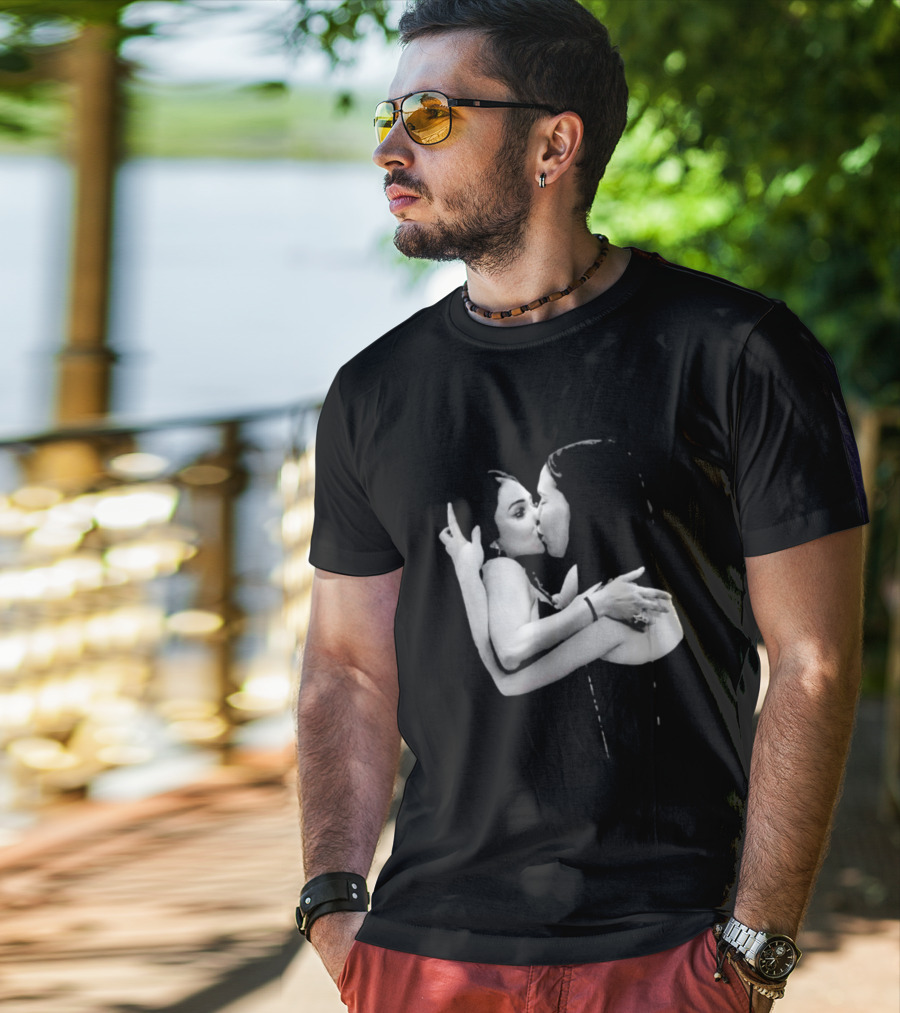 Nikita Rawal Viral Kiss Romantic Embrace T-Shirt