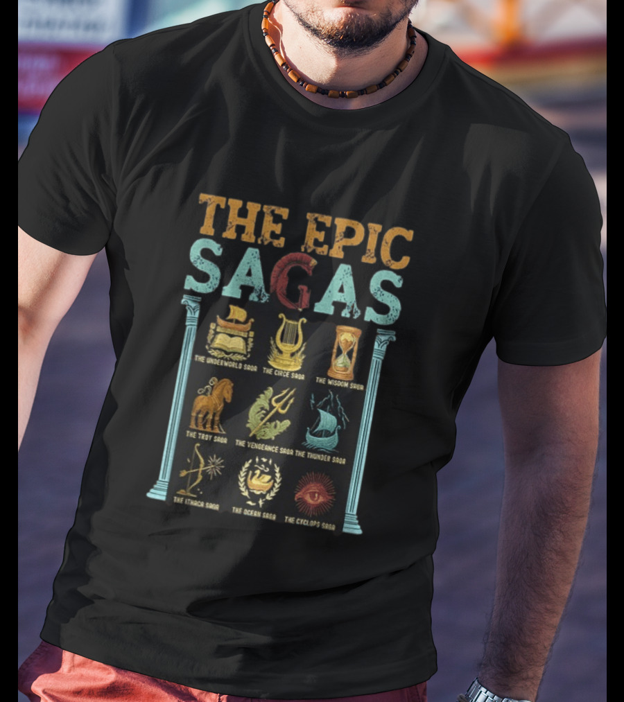 The Epic Sagas Underworld Circe Wisdom Troy Vengeance Thunder Ithaca Aegean Cyclops T-Shirt