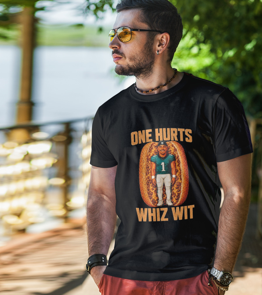 Philadelphia Eagles Jalen Hurts One Whiz Wit Cheesesteak Football Player T-Shirt