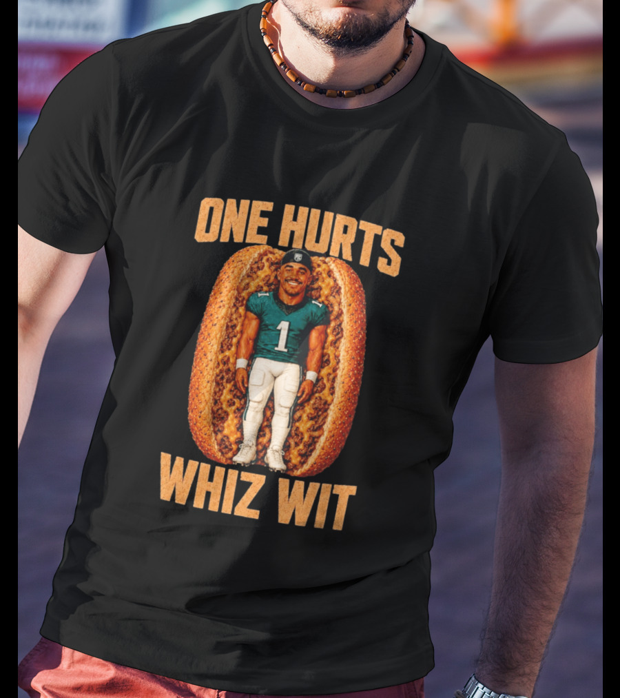 Philadelphia Eagles Jalen Hurts One Whiz Wit Cheesesteak Football Player T-Shirt