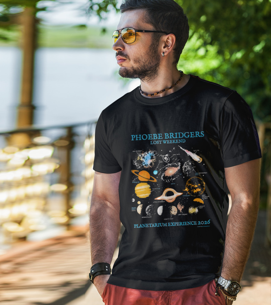 Phoebe Bridgers Lost Weekend Planetarium Experience 2026 Solar System Celestial Journey T-Shirt